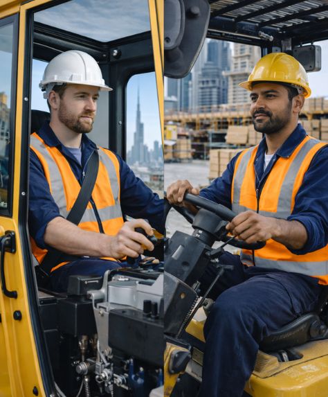 Operators in UAE including crane operators forklift operators and heavy equipment operators